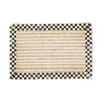 Black & White Indoor Door Mat - Sisal Entryway Rug