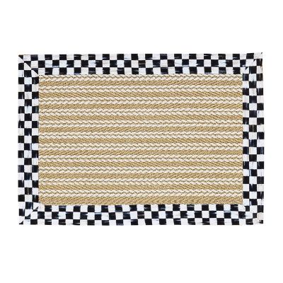 Courtly Check Sisal Wool Herringbone 2' x 3' Rug mackenzie-childs Panama 0