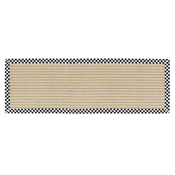 Sisal Wool Herringbone Rug - Courtly Check - 2'6" x 9' Runner image two