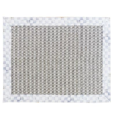 Sterling Check Chunky Sisal Wool Grey 2' x 3' Rug mackenzie-childs Panama 0