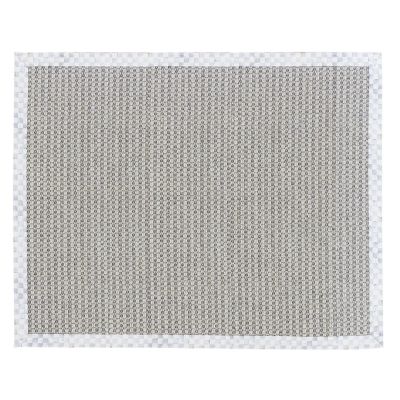 Sterling Check Chunky Sisal Wool Grey 6' x 9' Rug mackenzie-childs Panama 0