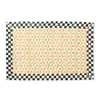 Courtly Check Natural Honeycomb 2' x 3' Jute Rug mackenzie-childs Panama 0