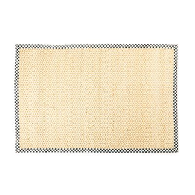 Courtly Check Natural Honeycomb 6' x 9' Jute Rug mackenzie-childs Panama 0