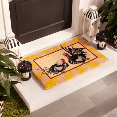 paraplu gewicht Gewaad MacKenzie-Childs | Sunrise Rooster Entrance Mat