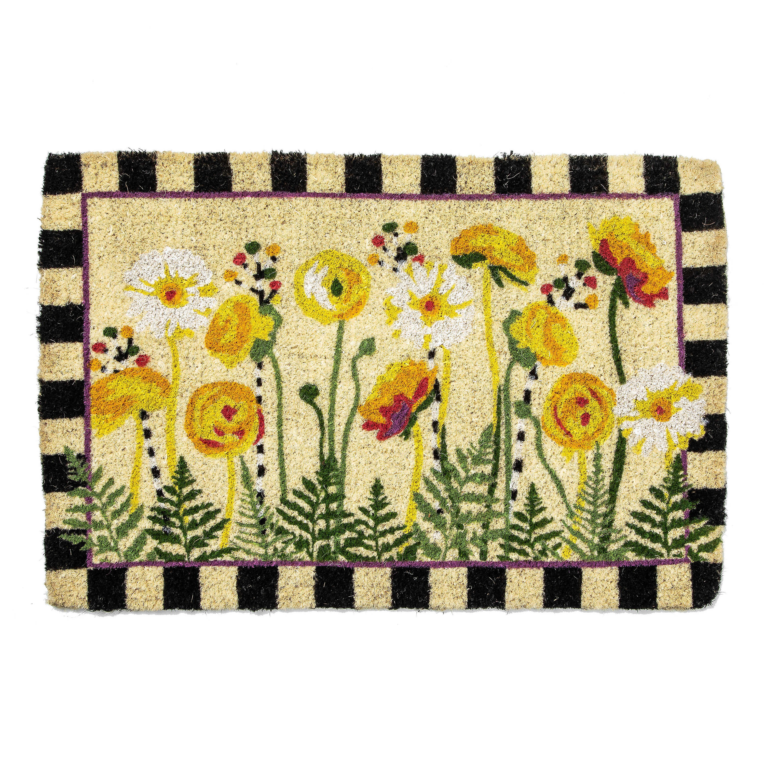Everything is Coming Up Daisies Entrance Mat mackenzie-childs Panama 0