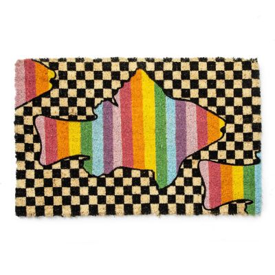 Rainbow Fish Entrance Mat mackenzie-childs Panama 0