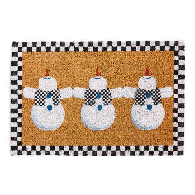 Dancing Snowman Entrance Mat mackenzie-childs Panama 0