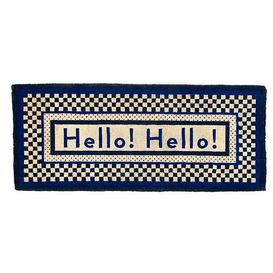 Hello Double Door Entrance Mat - Royal image two