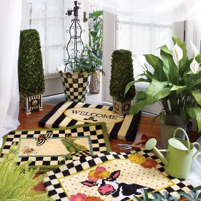 MacKenzie-Childs  Welcome Awning Stripe Entrance Mat