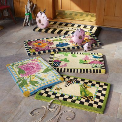 MacKenzie-Childs  Welcome Awning Stripe Entrance Mat