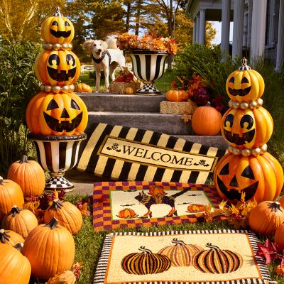 MacKenzie-Childs  Welcome Awning Stripe Entrance Mat