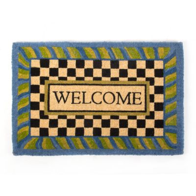 Welcome Periwinkle Entrance Mat