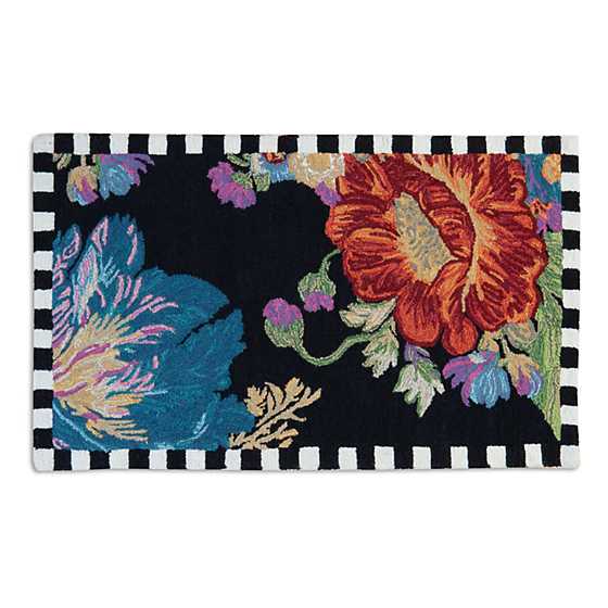 Flower Market Reflections Rug - Black - 2'3" x 3'9" image two