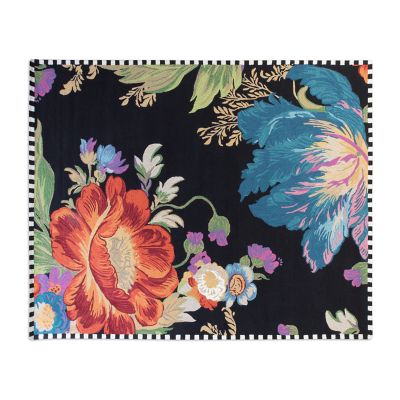 MacKenzie-Childs  Flower Market Reflections Black 8' x 10' Rug