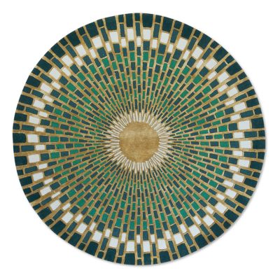 Emerald Sunburst 6' Round Rug mackenzie-childs Panama 0