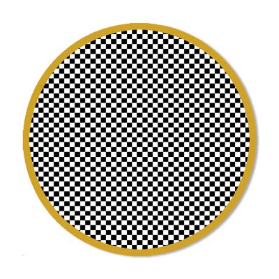 Check It Out Gold 6' Round Rug mackenzie-childs Panama 0