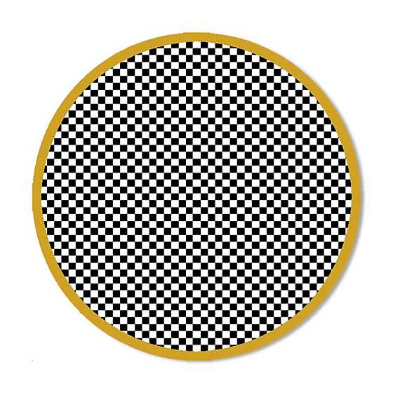 Check It Out Gold 6' Round Rug