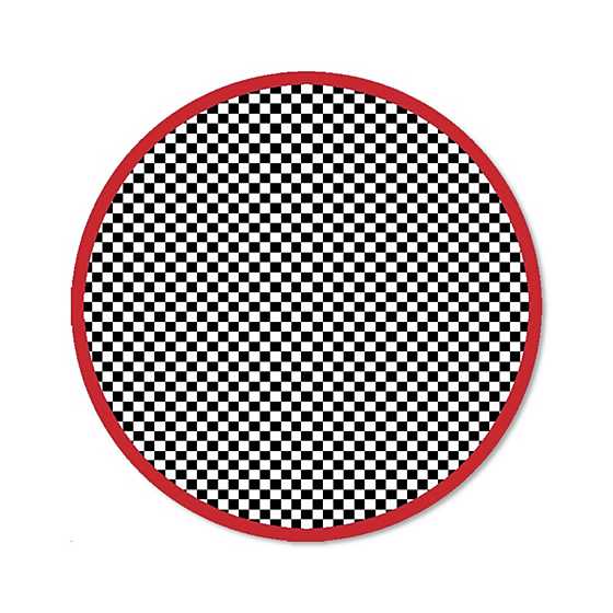 Check It Out Rug - 6' Round - Red