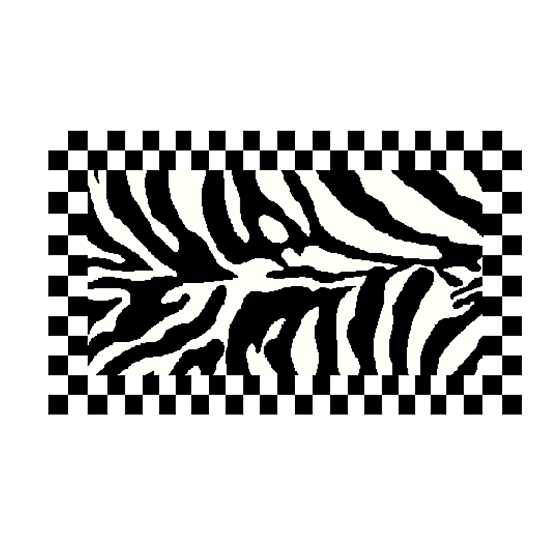 Zebra Rug - 2'3" x 3'9' image one