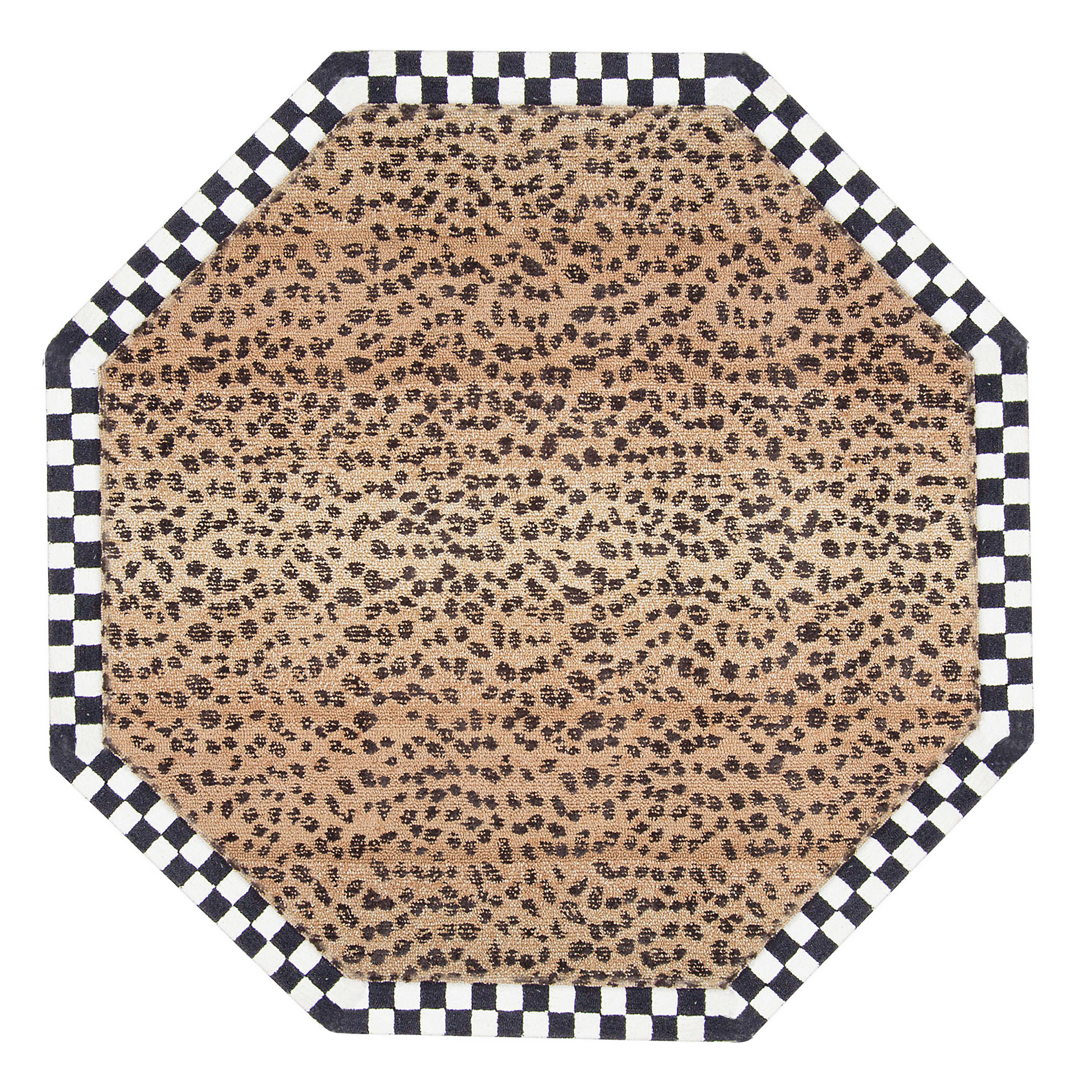 Cheetah 6' Octagon Rug mackenzie-childs Panama 0