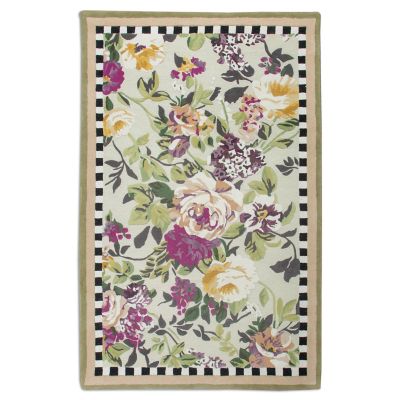 Tudor Rose Rug - 5' x 8' - Silver Fern mackenzie-childs Panama 0