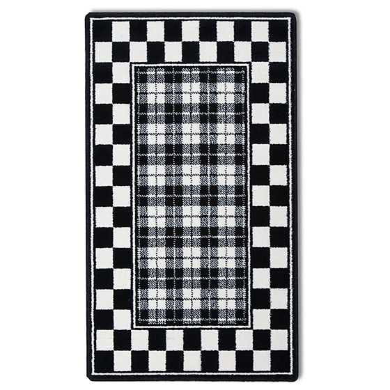 Black & White Tartan Rug - 2'3" x 3'9" image two