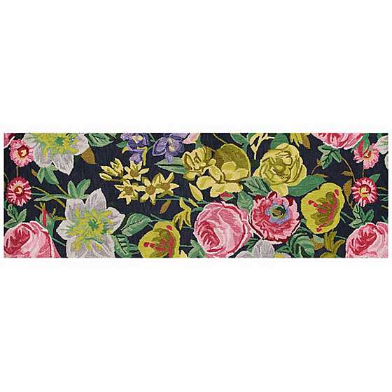 Midnight  Floral Rug - 2'6" x 8' Runner image two