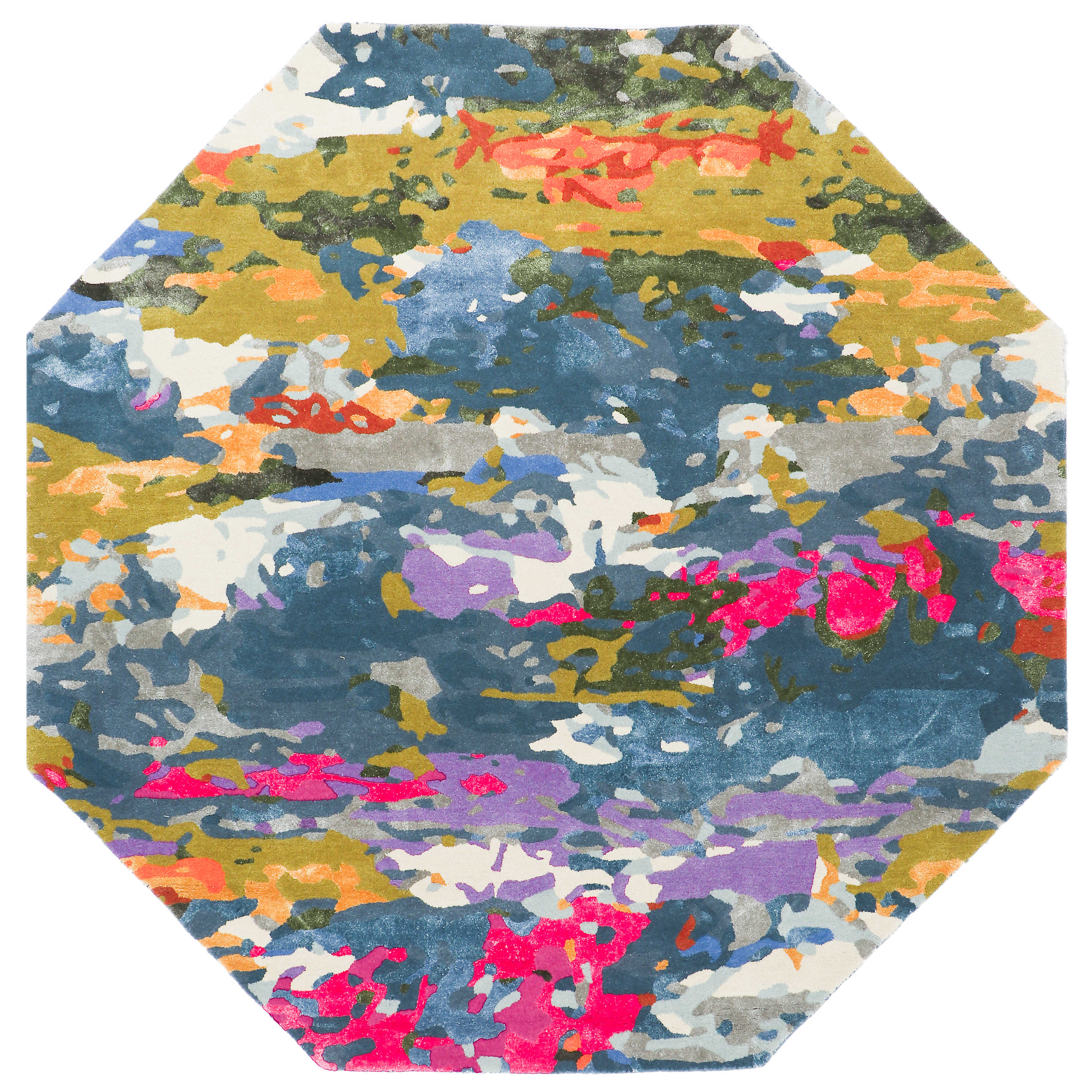 Mosaic Abstract 6' Octagon Rug mackenzie-childs Panama 0