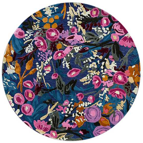Aurora Floral Royal Rug - 6' Round image two