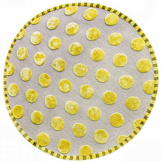 Macro Dot Chartreuse Rug - 6' Round image two