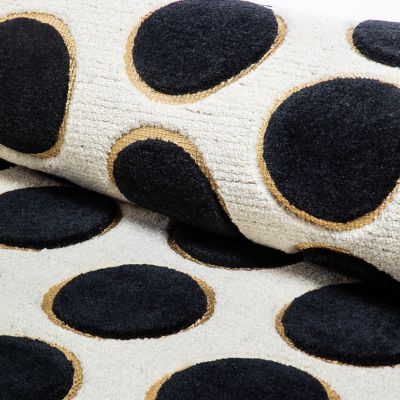 Dots A Lots Rug - Black - 2'3" x 3'9" Image 3