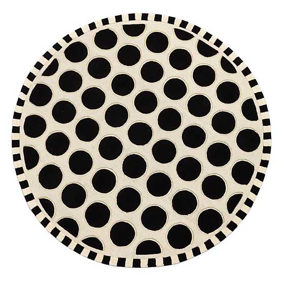 Dots A Lots Rug - Black - 6' Round