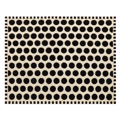 Dots A Lots Rug - Black - 8' x 10' mackenzie-childs Panama 0