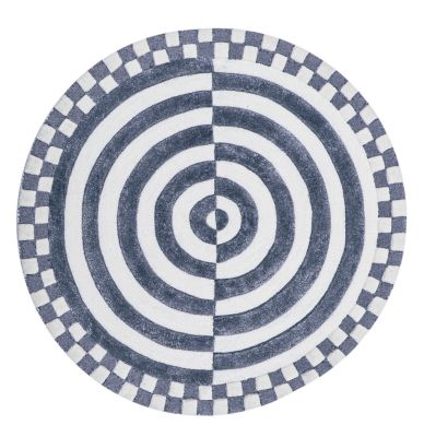 Concentric Circle Sterling 3' Round Rug mackenzie-childs Panama 0