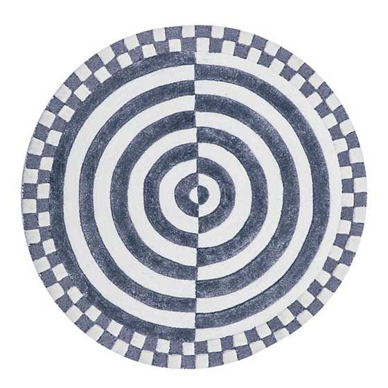 Concentric Circle Sterling 3' Round Rug