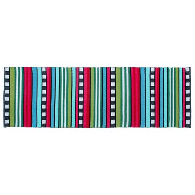 Always Flowers Outdoor Striped Rug - 2'6