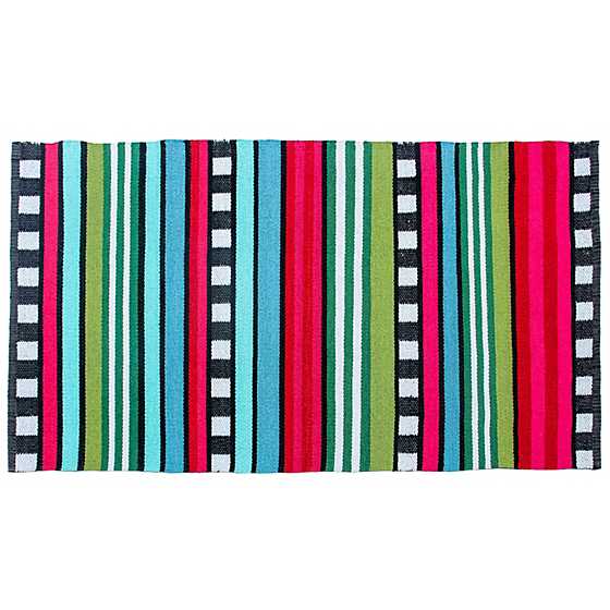 Always Flowers Outdoor Striped Rug - 3' x 5' image two