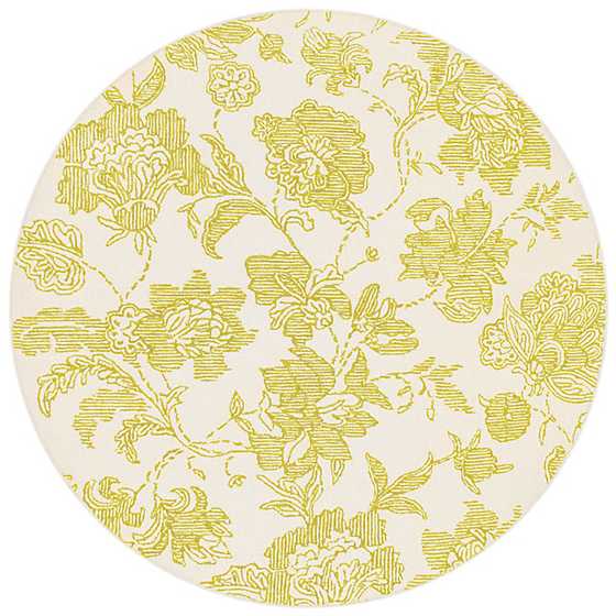 Marquee Floral Rug - Chartreuse - 6' Round