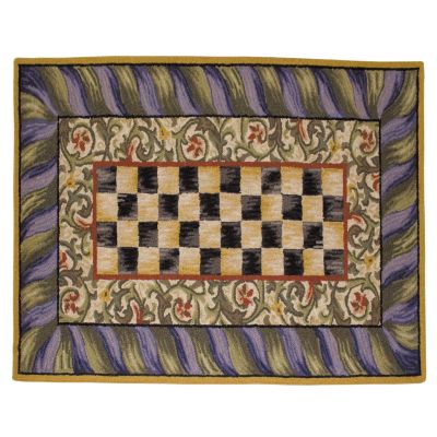 Courtly Check Purple & Green 3' x 5' Rug mackenzie-childs Panama 0