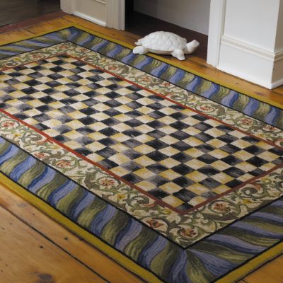 Courtly Check Rug - 5' x 8' - Purple & Green image two