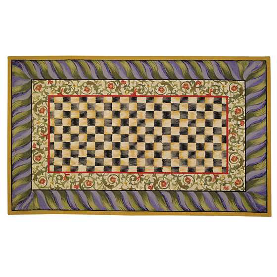 Courtly Check Rug - 5' x 8' - Purple & Green