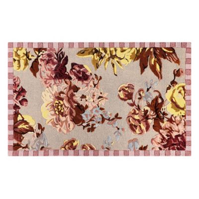 Dusty Rose Floral 3' x 5' Rug mackenzie-childs Panama 0