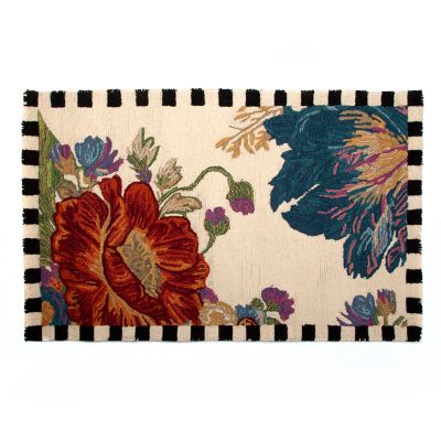 Flower Market Double Door Entrance Mat - ivory & birch