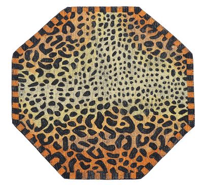 Cheetah 6' Octagon Indoor/Outdoor Rug mackenzie-childs Panama 0