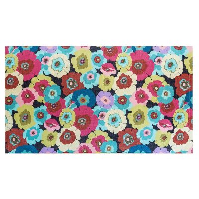 Always Flowers Printed Throw Rug - 3' x 5'