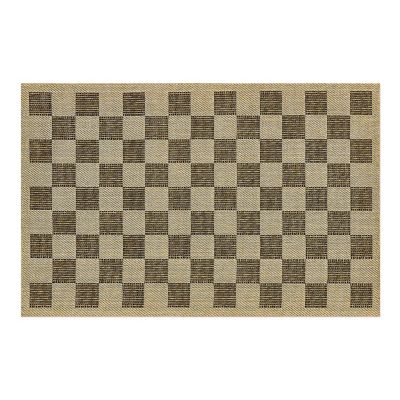 Black Check 3' x 5' Indoor/Outdoor Rug mackenzie-childs Panama 0