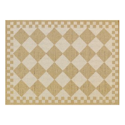 White Diamond 5' x 8' Indoor/Outdoor Rug mackenzie-childs Panama 0