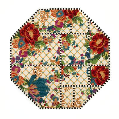 Flower Market Trellis Rug - 6' Octagon image two