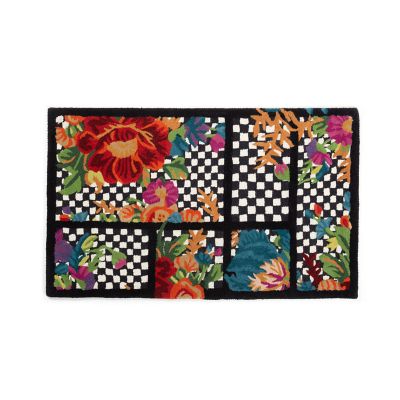 Flower Market Trellis Rug - Black - 2'3