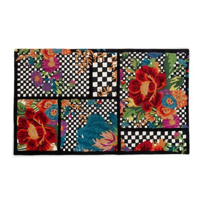 Flower Market Trellis Rug - Black - 3' x 5' mackenzie-childs Panama 0